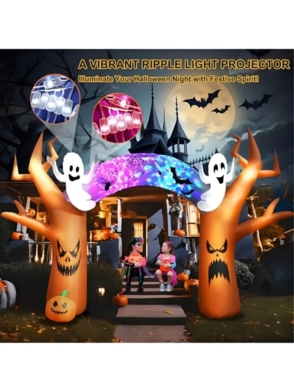 17 FT Halloween Inflatable Tree Archway Outdoor Yard Decoration